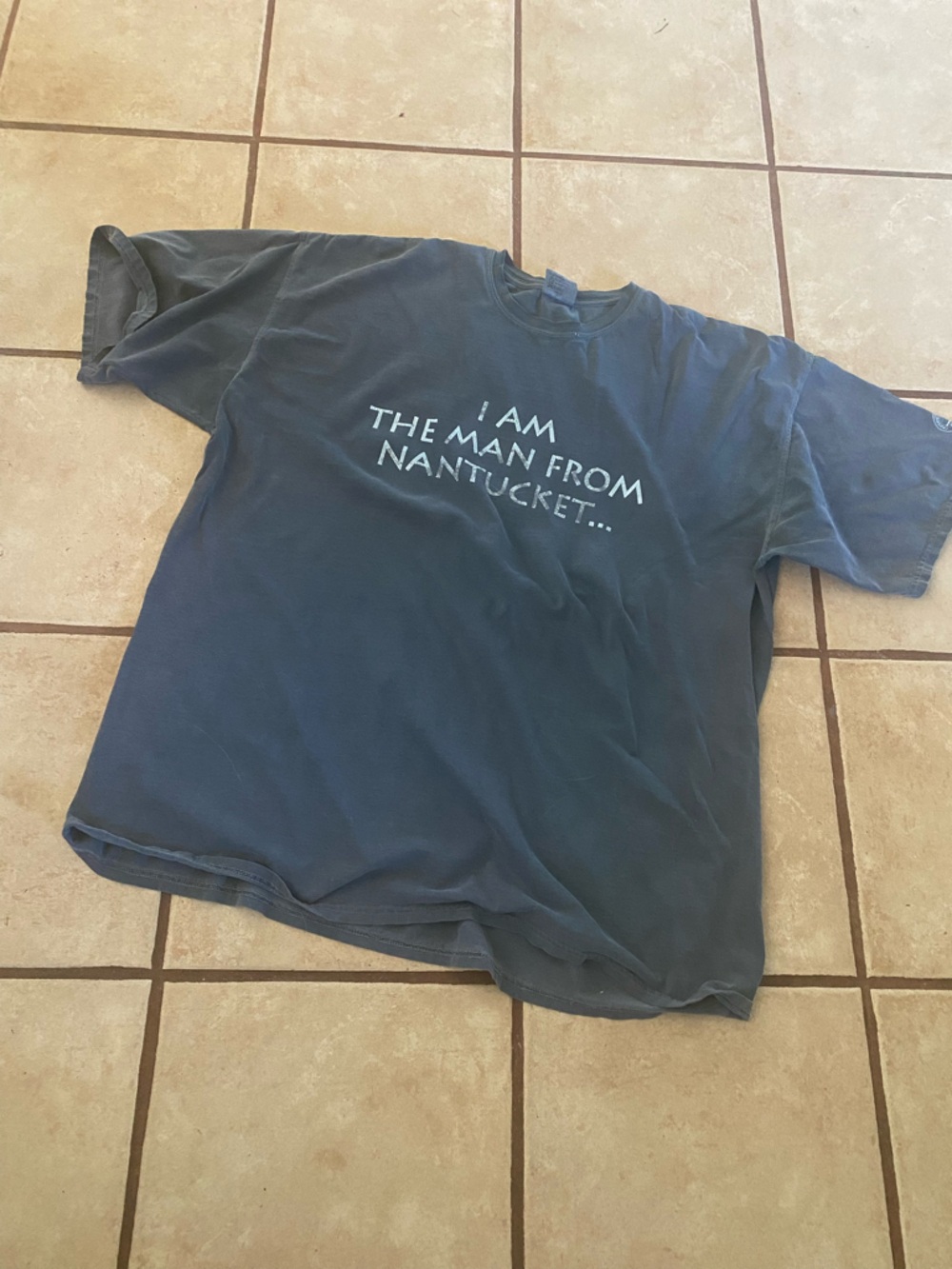 (A270)Comfort Colors Men's Nantucket Graphic Tee - Blue XXL